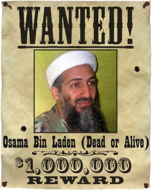osama bin laden wanted poster. Osama bin Laden is dead